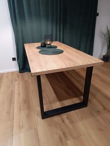 Mucola stolový rám sada 2 stolových lyžin oceľový stolový podstavec stolové nohy ližinový rám priemyselný dizajn - čierny 70x72 cm Fotografia od zákazníka č. 1