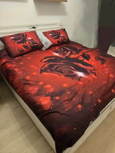 Flieks Polsterbett 180x200cm mit 4 Schubladen, Stauraumbett Doppelbett mit Ladefunktion, Jugendbett Holzbett mit LED, Funktionsbett Baumwolle, Grau Kunden-Foto 1