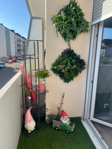 Mulisoft Metall Blumenregal Pflanzenregal 8-Tier 9 Töpfe, Mehrstöckig Blumenständer Pflanzenständer Blumenbank Blumentreppe Pflanzentreppe(Dunkelgrau) Kunden-Foto 5