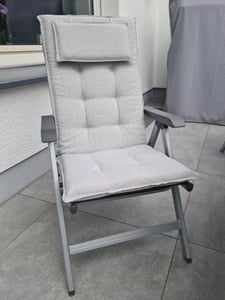 Auflage Hochlehner Monte 20208-710 grau gestreift 119x50x8 cm Sun Garden Kunden-Foto 2