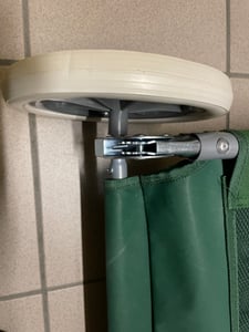 Sonnenliege mit Rädern mit Dach Klappliege Verstellbare Rückenlehne bis 120 kg Grün Kunden-Foto 1