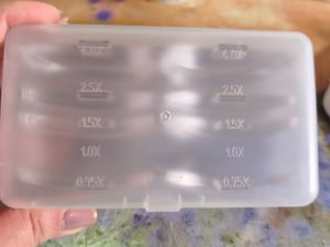 Lupenbrille mit LED, Kopflupe, Vergrößerungsbrille, Brillenlupe, Vergrößerung:0.75X-4.0X, für Modellbau Juweliere Bastel Lesen Detailarbeit Kunden-Foto 4