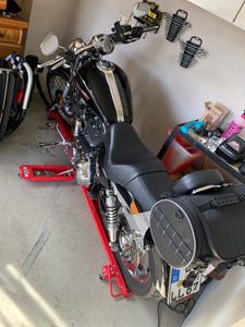 Motorrad Rangierhilfe 570kg Rollwagen 06190 Motorradständer Rangierer Schiene Kunden-Foto 1