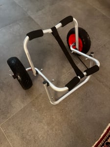 XMTECH vozík na kajak vozík na kánoi skládací vozík na loď vozík na kajak skládací loď, hliníkový přepravní vozík na lodě, kánoe a kajaky, vozík na surfování, skládací, nosnost 100 kg Fotografie od zákazníka č. 1