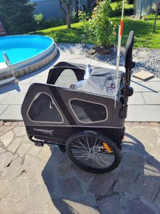 Doggyhut S-Line XXL Hundeanhänger & Hundebuggy mit Federung 2 in 1 Hunde Fahrradanhänger Jogger gefedert bis 45 kg Kunden-Foto 1