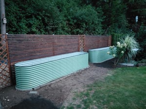 TTL GARDEN Hochbeet Nature XL 320×80×80 cm – Metall Salbei-Grün oval & stabil Kunden-Foto 1