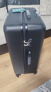 Set de trolley M-L-XL, bagages avec trousse de toilette, valise rigide Set de 5 pièces, boîtier ABS très résistant, roue silencieuse à 360 Photo du client 1