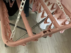 Suszarka wieszak na skarpety bieliznę składana 32 klamerki różowy suszarka na bieliznę skarpetki z haczykiem Zdjęcie produktu od klienta nr 1