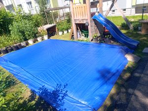 tillvex Poolunterlage Bodenplane Bodenschutzplane Rund Rechteckig Pool Bodenschutz Folie 500 x 300 cm Kunden-Foto 2