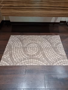 Badematte Anti-Rutsch-Matte Weichschaummatte Mosaik Steine Badvorleger beige Breite 65 cm Länge 120 cm Kunden-Foto 1