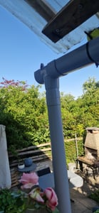 RAINWAY S Regenrinnen Komplettset (1 Dachseite) - PVC-U Kunststoff in 4 Farben, für Dachflächen < 100m² empfohlen (Set min. 12 Meter, grau) Dachrinne Gartenhaus Carport Kunden-Foto 1