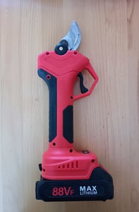 Akku Astschere Elektrische Gartenschere,0-40 mm Schnittdurchmesser,Fortschrittliche Digitalanzeige,mit 2 Batterie, 21V  Baumschere,Blau Kunden-Foto 1