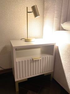 ZMH Nachttischlampe Schwarz Tischleuchte Wohnzimmer - Schwenkbar 350° GU10 Tischleuchte Schlafzimmer Nachtlicht aus Metall Schreibtischlampe mit Kabel für Nachttisch Schreibtisch Arbeitszimmer Kunden-Foto 1