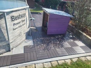 VEVOR Terrassenfliesen, 36er-Set, Balkonfliesen 30 x 30 cm, Klickfliesen, wasserdichter Kunststoff-Bodenbelag für den Außenbereich, Terrassenbodenbelag Kunden-Foto 3