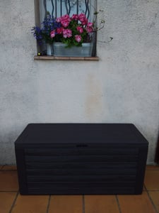 Aufbewahrungsbox für Garten WOODEBOX - anthrazit 140 Liter Kunden-Foto 1