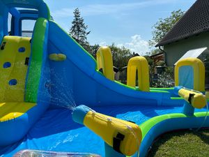 Castello gonfiabile COSTWAY con scivolo d'acqua Piscina gonfiabile, centro giochi d'acqua con scivolo, parco acquatico gonfiabile, piscina per bambini 478x366x242cm Foto del cliente 1