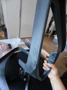 Bürostuhl Schreibtischstuhl Ergonomisch Wippfunktion Drehstuhl Chefsessel mit Mesh Netz Gaming Lordosenstütze Rückenlehne Chair Sitz Schwarz Retoo Kunden-Foto 5