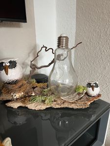 Dekoleuchte Tisch-Lampe Glühbirne mit Lichterkette 20 LED batteriebetrieben Kunden-Foto 1