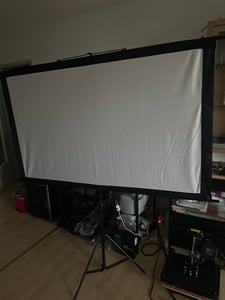 VEVOR Beamer Leinwand Rolloleinwand Stativ 4K-HD Heimkino 16:9 Präsentationswand Kunden-Foto 3