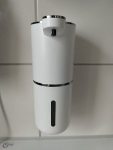 Automatischer Schaumseifenspender,3 Einstellbare Stufen,Wiederaufladbarer Seifenschalen mit Sensor,Wandmontierter,LCD-Display,Type-C Aufladung,Schwarz Kunden-Foto 3