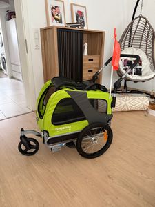 DOGGYHUT® Premium MEDIUM Hundefahrradanhänger & Jogger 2in1 Fahrradanhänger Kunden-Foto 4