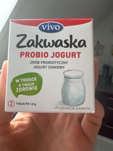 ŽIVÉ BAKTERIÁLNE KULTÚRY PRE PROBIO JOGURT "ZAKWASKA", BEZLEPKOVÝ 2 g (2 Fľaštičky) - VIVO Fotografia od zákazníka č. 1