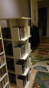 EUGAD drehbares Bücherregal, Dekoregal mit 4 Ebenen, MDF, Weiß, 40x129x40cm Kunden-Foto 1