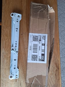 Schubladenauszug Schubladenschienen Vollauszug Kugelführung Länge 350mm H35mm Kunden-Foto 1