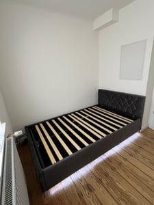 Polsterbett 180x200 - Beige - Bett mit Bettkasten und Lattenrost - Familien Bett - Metallgestell - Gasfedern - Modernes Design - ohne Matratze Kunden-Foto 3