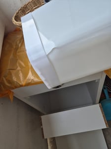 KESPER 2552613 Kuchynský vozík so systémom triedenia odpadu, biely lak, krycia doska s dekorom bambusu Fotografia od zákazníka č. 10