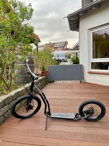 Hulajnoga Yedoo Mezeq Hulajnoga na pedały / hulajnoga dla psa - dla dorosłych i nastolatków, do 150 kg, z oponami pneumatycznymi 20/16, hamulcami tarczowymi i regulowaną kierownicą Zielony Zdjęcie produktu od klienta nr 1