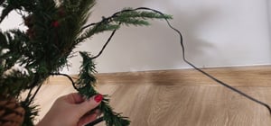 Umělý vánoční stromek s 100 LED diodami, teplý bílý, 120 cm Fotografie od zákazníka č. 1