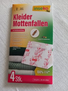 inseko 8 x Kleidermottenfallen I insektizidfrei & geruchlos I Mottenschutz I  Germany - 2 Packungen (442253) Kunden-Foto 3