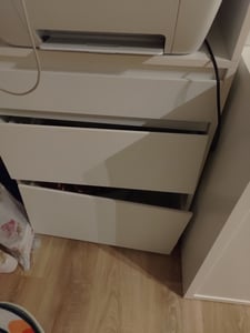 VASAGLE Bücherregal, Hochschrank, 3 Schubladen, verstellbare Ablagen Kunden-Foto 2