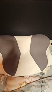 Nackenstützkissen Memory Foam Nackenkissen, Seitenschläferkissen höhenverstellbar, Orthopädisches Schmetterlingskissen, Dunkelgrau Kunden-Foto 1