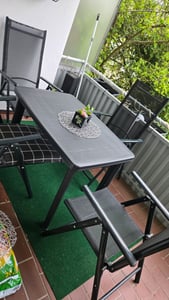 Gartentisch Outdoortisch Terrassentisch Outdoor Anthrazit 100x70x72cm Kunden-Foto 1