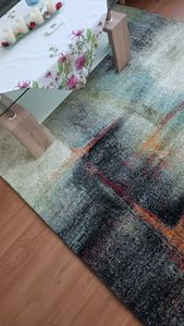 Tapis design à carreaux moderne tendance chiné accrocheur beige marron gris Dimensions 160 x 230 cm Photo du client 1