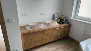 Rea Aufsatzwaschbecken Sofia Light Stone Oval Grey Kunden-Foto 1