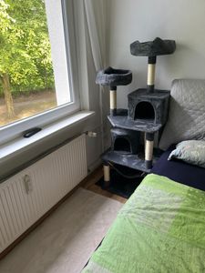 Yaheetech Kratzbaum 181 cm H, mit 2 Katzenhöhlen & 2 Plattformen & 5 Sisalstämmen, großer Katzenkratzbaum stabil, Dunkelgrau Kunden-Foto 6