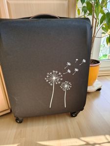 Hochelastische Reise-koffer Abdeckung Schutzabdeckung Kofferschutzhülle Kofferbezug Kofferhülle Groß 27"-30" Mustache [083] Kunden-Foto 1