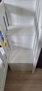 Flieks Etagenbett mit Rutsche, Kinderbett 90x200/140x200cm mit Rausfallschutz, Hochbett mit Treppe und 2 Schubladen, Etagenbett mit Lattenrost, Weiß Kunden-Foto 1