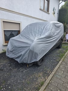 Autoschutzhülle - Auto Abdeckplane - Car Cover - Autoplane Silber - Reflektierende Streifen - 480x175x120cm - Antikratzsicht, Schutz vor  Regen, Sonne Kunden-Foto 1