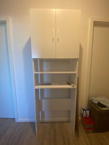 Waschmaschinenschrank Vicco Martha Weiß 64 x 190 cm mit 2 langen Türen, Model 40273 Kunden-Foto 1