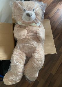 XXL Teddy Bär hellbraun 100 cm groß Kuscheltier Teddybär Kunden-Foto 2
