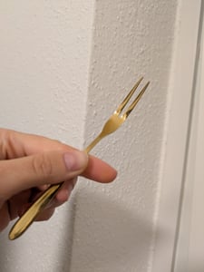 HOMLA ABELE-Set mit 4 goldenen Snackgabeln Kunden-Foto 2
