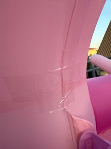 Playtive Hüpfburg Springburg 14- teilig pink mit Basketballkorb und Wurfspiel Kunden-Foto 4