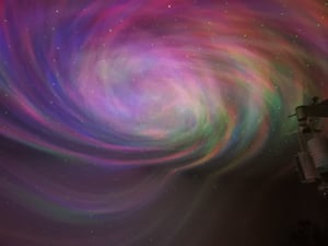 LED Sternenhimmel Projektor Bluetooth Musik Lautsprecher, Galaxy Lampe mit Fernbedienung, Sternenprojektor Nachtlicht Kunden-Foto 1