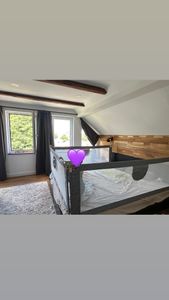 3x Bettgitter Bettschutzgitter Kinderbettgitter Babybettgitter Rausfallschutz für Bett Grau(2x200cm+1x180cm)(Nicht geeignet für Springbetten) Kunden-Foto 3