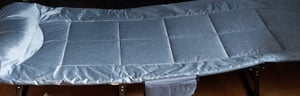 Feldbett Klappbar mit Matratze & Kissen,Verstellbare Rückenlehne Campingbett,XL Campingliege,Faltbar Gästebett für Indoor Outdoor 65x190x30cm Grau Kunden-Foto 1