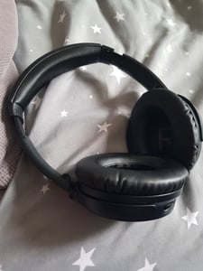 OHRPOLSTER für Bose QuietComfort QC15 QC25 QC35 QC45 QC35 II Leder Silber 1 Paar Kunden-Foto 1